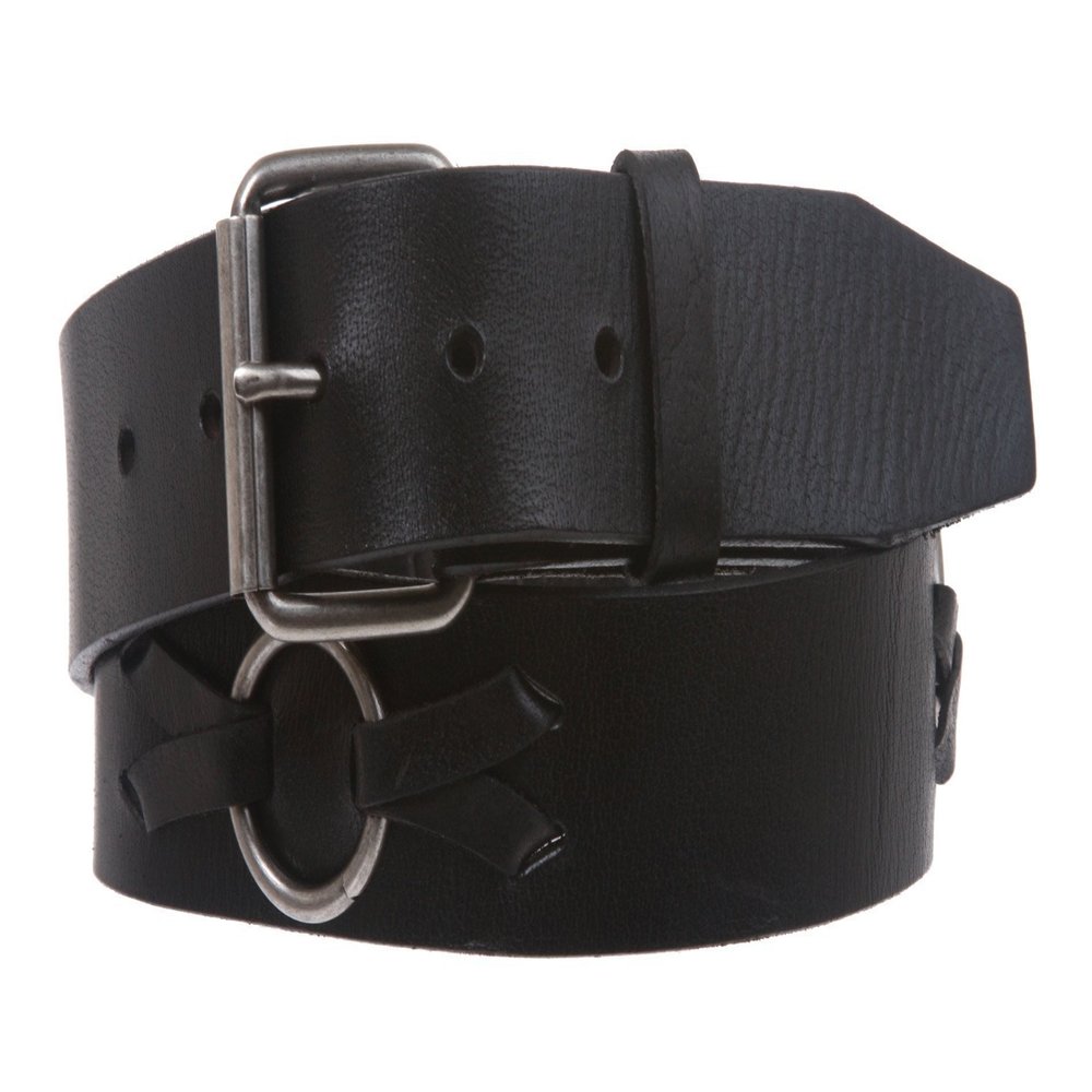 1 1/2" Snap On Oil-tanned Solid Leather Belt Size: M - 36 Color: Black