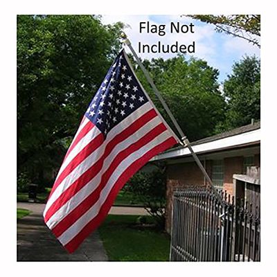Never Furl Rail Mount Flagpole Kit 6 ft Pole/ 1 in Diameter Plastic