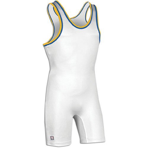 Brute Oklahoma State Singlet - White/ Royal/Gold - XS