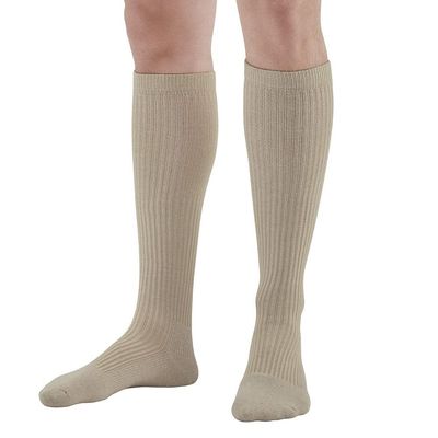Ames Walker AW Men's Casual 15-20 mmHg Moderate Compression Knee High Socks Tan X-Large