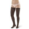 Ames Walker AW Style 74 Soft Sheer 8-15 mmHg Mild Compression Thigh High Stockings w/Band Black Medium view 1