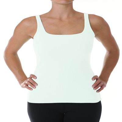 Beyond Yoga Square Neck Ribbed Tank (White, Small)
