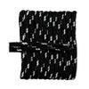 FootGalaxy Round Laces for Boots and Shoes, 72, Black with Silver Chip view 1