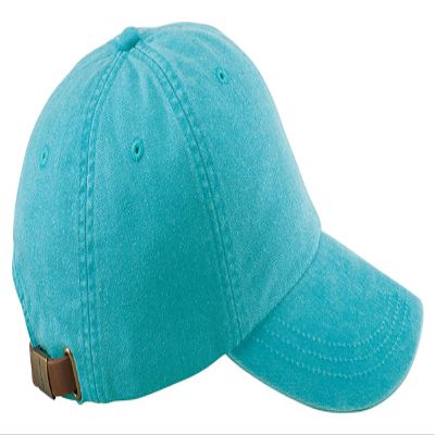 Adams 6-Panel Washed Pigment-Dyed Cap, Caribbean Blue, OS