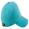 Adams 6-Panel Washed Pigment-Dyed Cap, Caribbean Blue, OS view 1