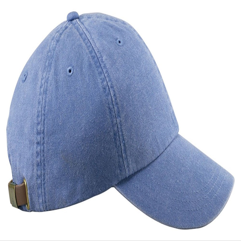 Adams 6-Panel Washed Pigment-Dyed Cap, Periwinkle, OS