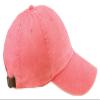 Adams 6-Panel Washed Pigment-Dyed Cap, Coral, OS view 1