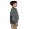 Harriton Youth 8 oz. Full-Zip Fleece, Charcoal, XL view 2