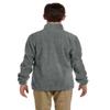 Harriton Youth 8 oz. Full-Zip Fleece, Charcoal, XL view 3