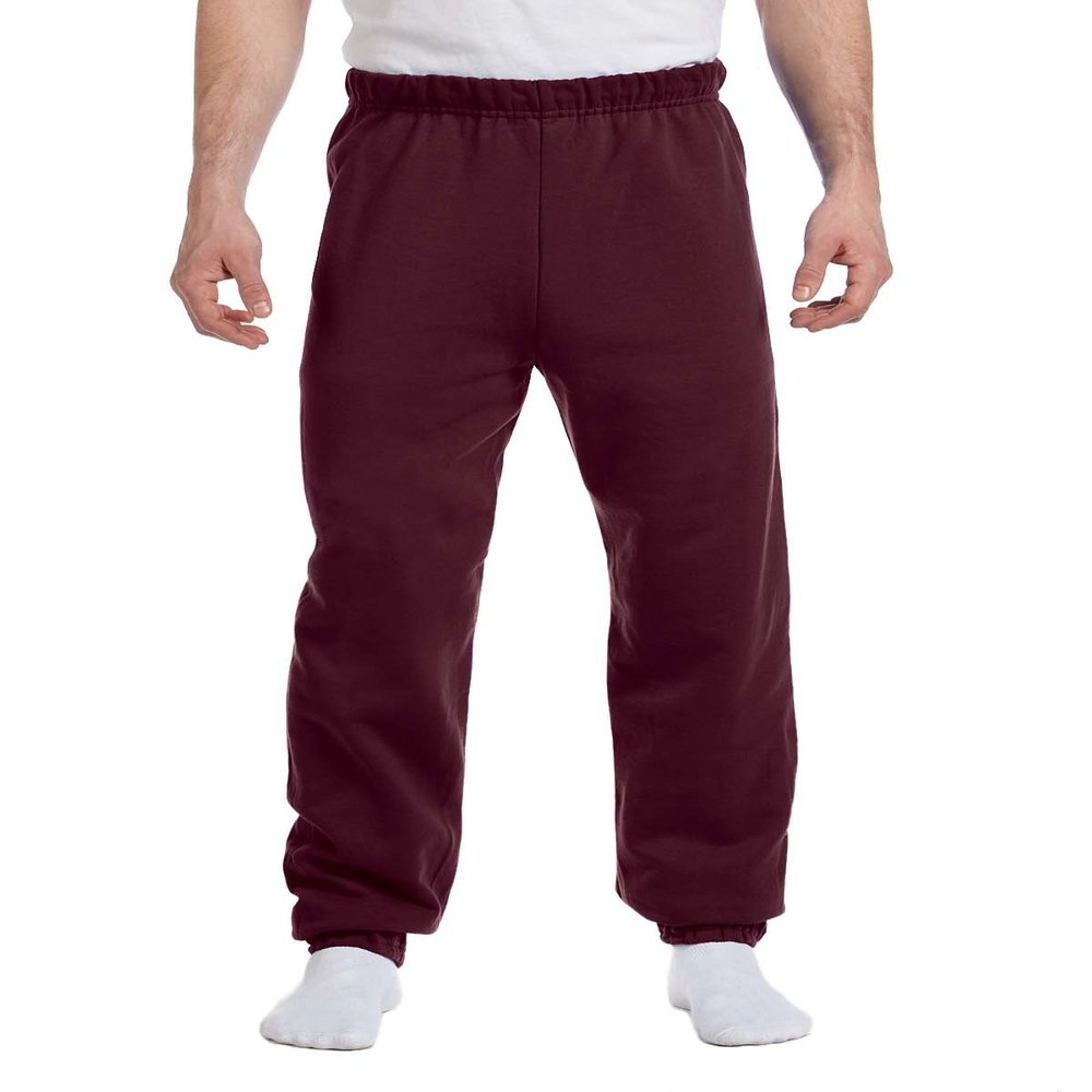 Jerzees 9.5 oz. Super Sweats 50/50 Sweatpants, Maroon, M