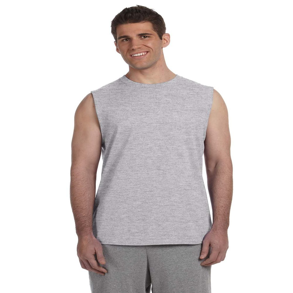 Gildan Adult 6.1 oz Cotton Tank Top in Sport Grey - Small