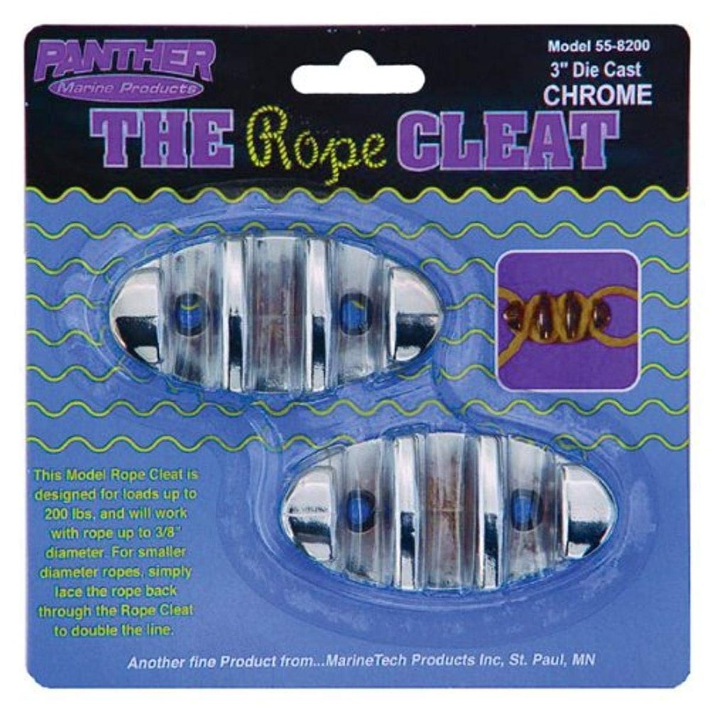 Panther 55-8200 3" Chrome Gripper Rope Cleats