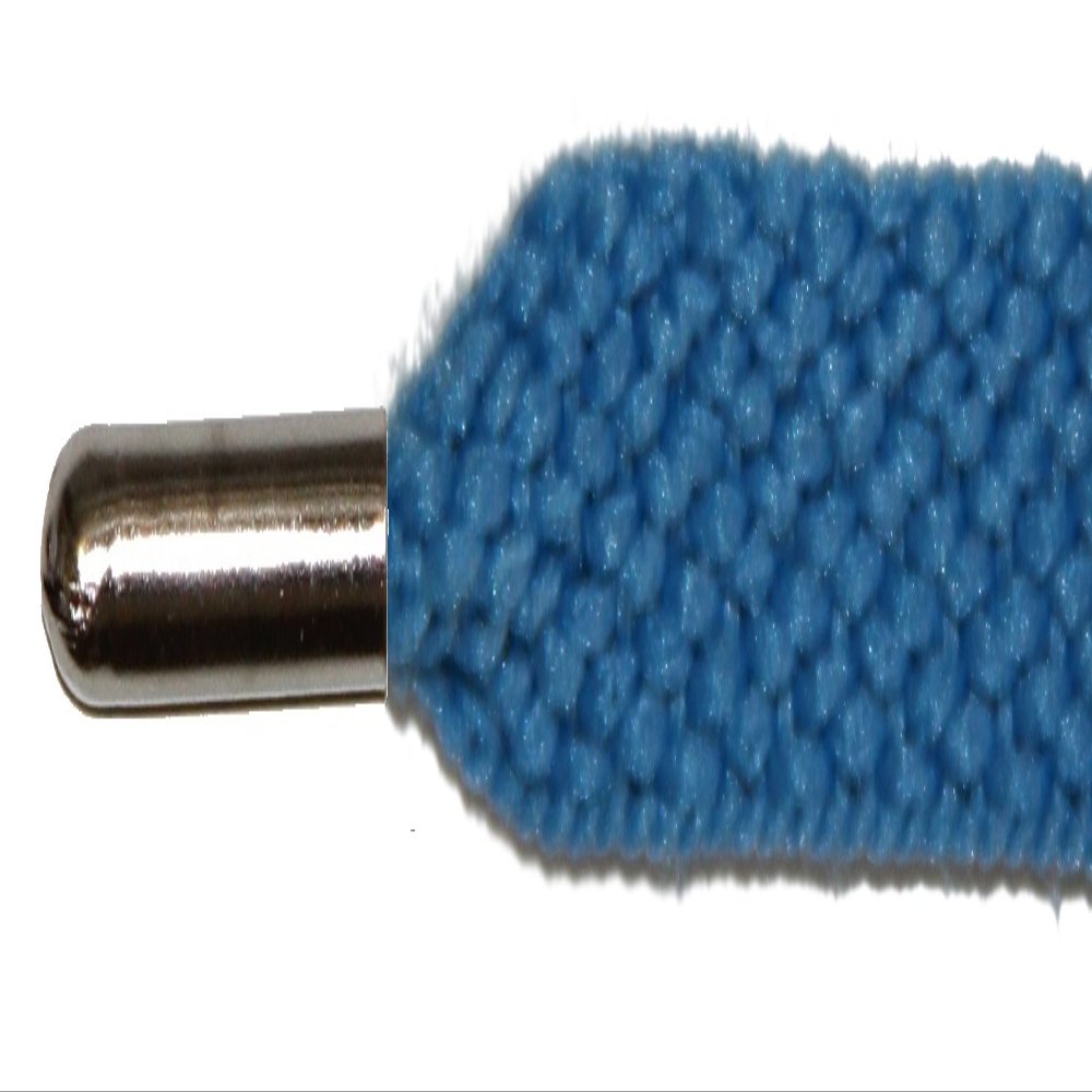 FootGalaxy Metal-Tip Flat Laces 1 Pair, 27, Blue