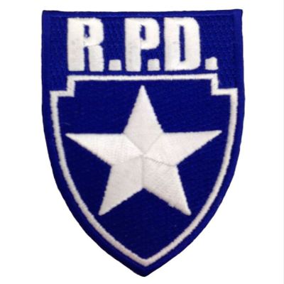 RESIDENT EVIL R.P.D. Silver Star Blue Logo Shield PATCH