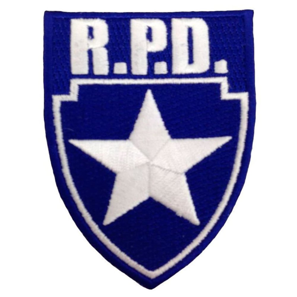 RESIDENT EVIL R.P.D. Silver Star Blue Logo Shield PATCH