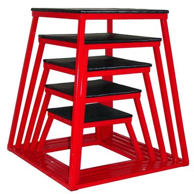 Ader Plyometric Platform Box Set- 12", 18", 24", 30", 36" Red
