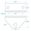 Seachoice Replacement Angle Bracket for Boat Trailer Swivel Bolster Bracket, 11 Gauge Galvanized Steel,Silver view 4