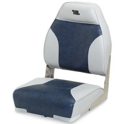 High Back Fold Down Seat Color: Grey / Navy