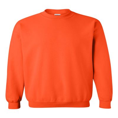 50/50 Crewneck Sweatshirt, Color: Orange, Size: XXX-Large