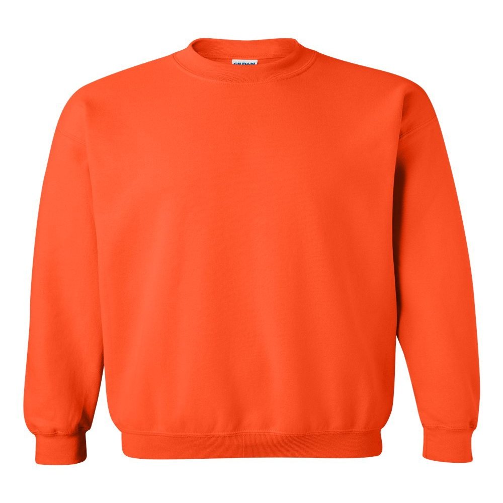 50/50 Crewneck Sweatshirt, Color: Orange, Size: XXX-Large