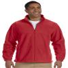 Harriton Full Zip Men's Fleece, XL, Red view 1