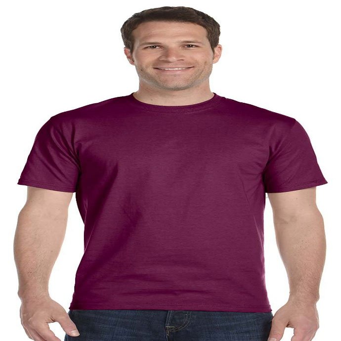 50/50 Ultra Blend Tee Shirt, Color: Maroon, Size: XX-Large