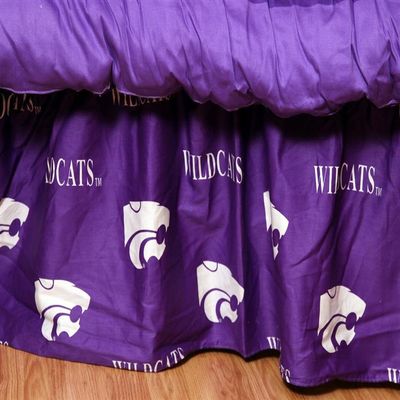 College Covers Everything Comfy Kansas State Wildcats Dust Ruffle Bed Skirt, Full