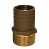 Groco Pipe to Hose Adapters - Bronze, 1-1/2in npt brz to 1-3/4in barb view 1