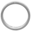 7mm Titanium Milgrain Wedding Band Ring Highly Polished Domed Comfort Fit Size 12.5 view 2