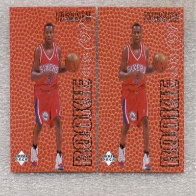 1996-97 Upper Deck Rookie Exclusives R1 Allen Iverson (Rookie Insert - Basket...