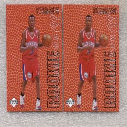 1996-97 Upper Deck Rookie Exclusives R1 Allen Iverson (Rookie Insert - Basket...