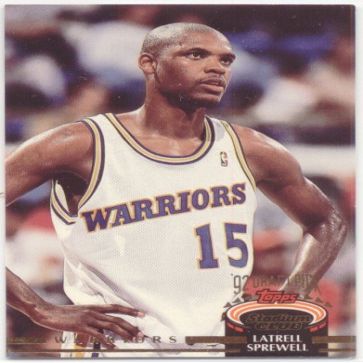 1992-93 Stadium Club #320 Latrell Sprewell (RC - Rookie Card) [Misc.]