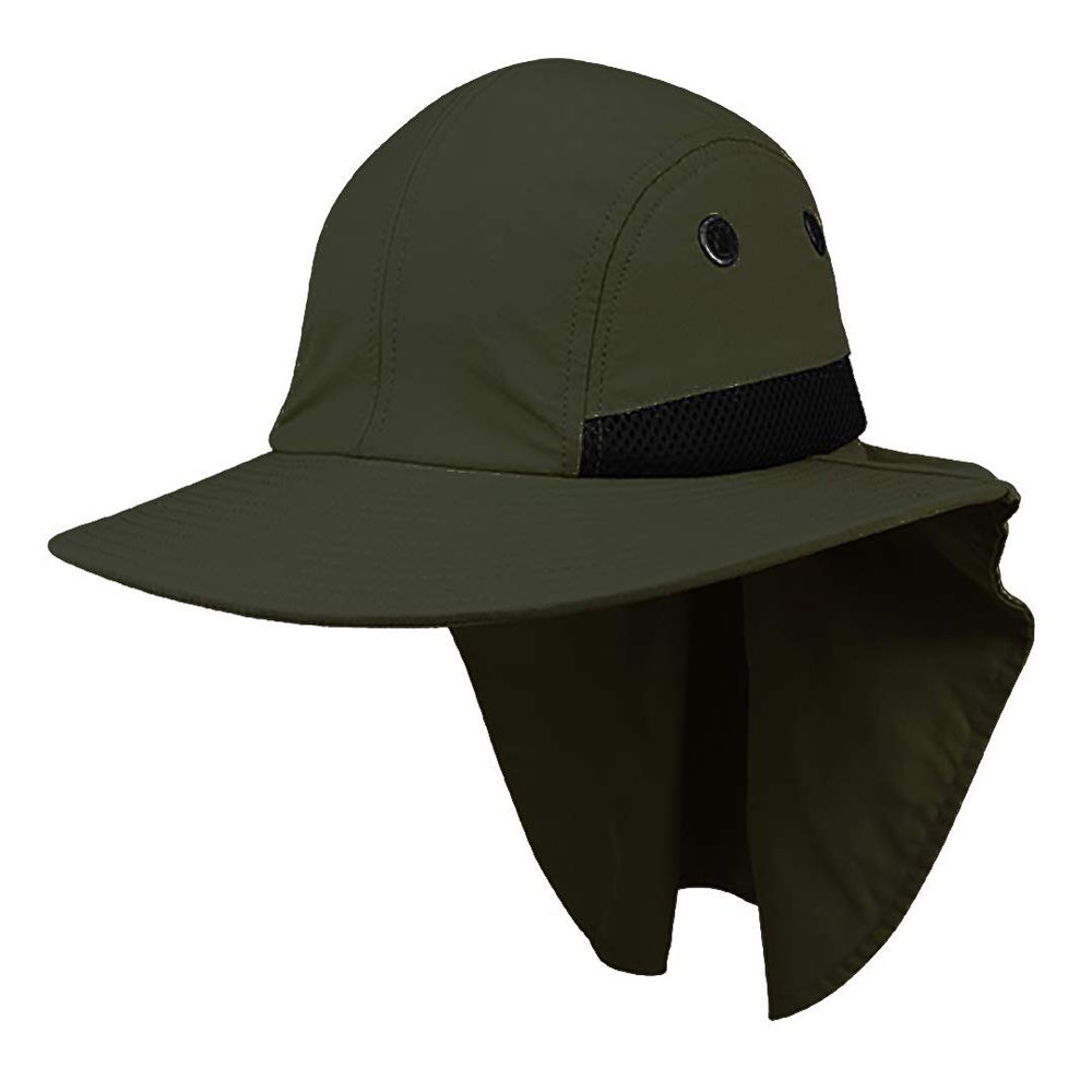 Large Bill Microfiber Sun Cap - Olive W15S46B
