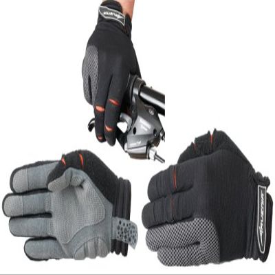 Avenir Tokul Long Finger Cycling Gloves (Grey/Black, Large)