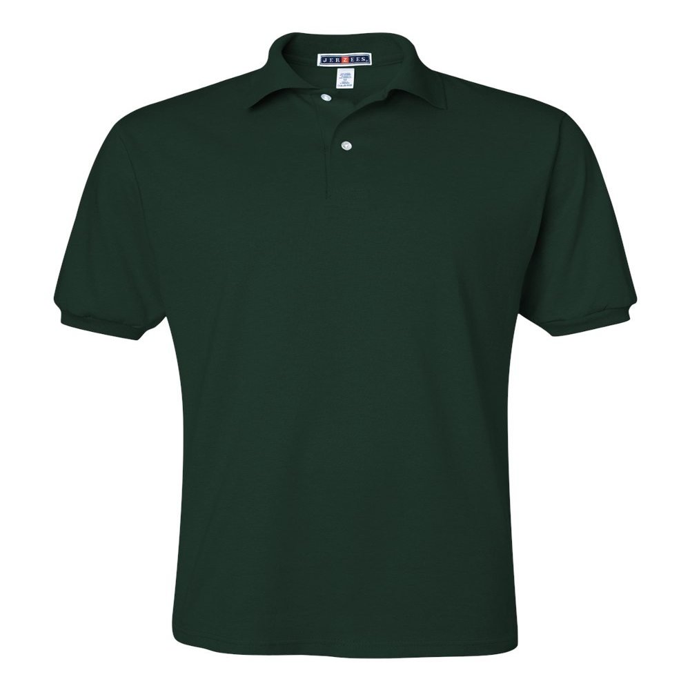 Jerzees SpotShield 5.6-Ounce Jersey Knit Sport Shirt, 4XL, Forest Green