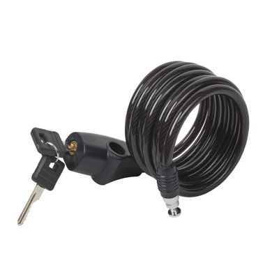 Master Lock Bike Lock Cable, Key, 1.8 m Coiling Cable, Outdoor 8126EURDPRO - Use with All Kinds of Bike, Skateboards, Strollers, Lawnmowers and Other Outdoor Equipment