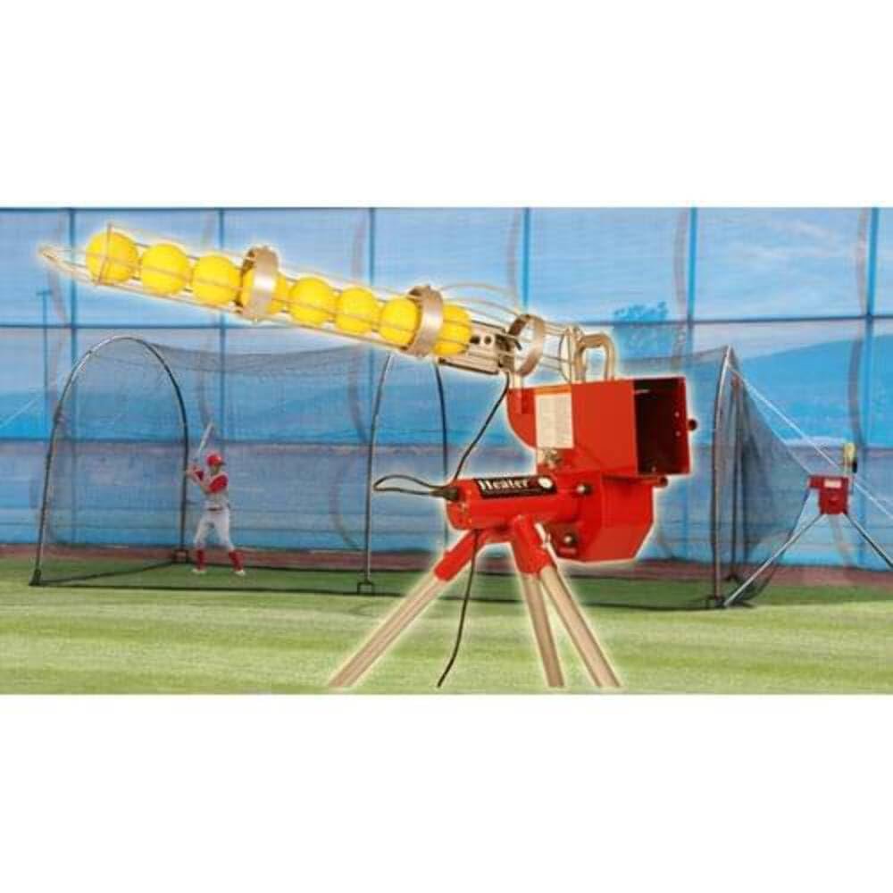 Heater Sports Pitching Machine w/Auto Feeder & Xtender - Practice Aid Softball