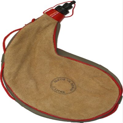 Army Universe Spanish Leather Wine Bota  2L Waterskin Canteen Flask, Traditional Drink Pouch for Wine or Water
