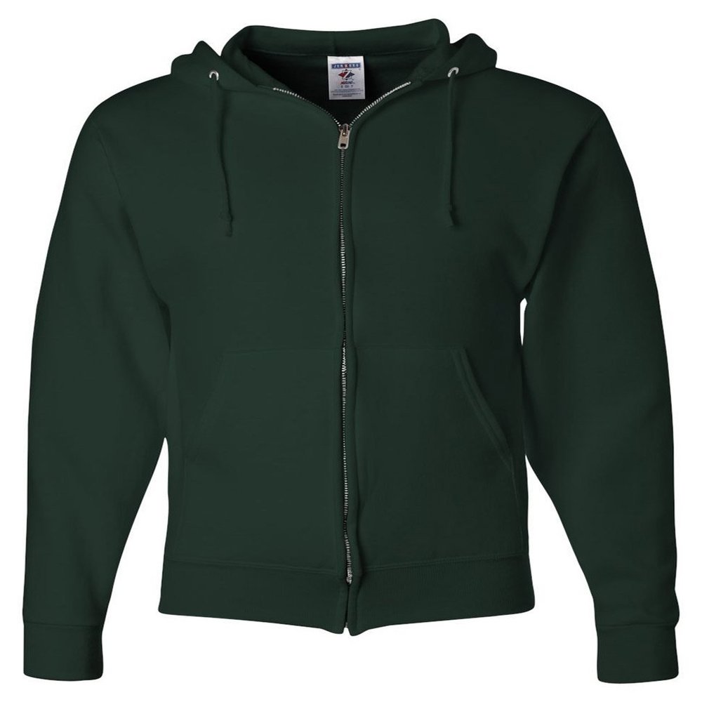 Jerzees Youth 8 oz. NuBlend Fleece Full-Zip Hood M FOREST GREEN