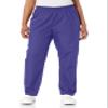CHEROKEE Women's Workwear Elastic Waist Cargo Scrubs Pant, Grape, XXXX-Large view 1