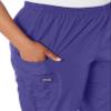 CHEROKEE Women's Workwear Elastic Waist Cargo Scrubs Pant, Grape, XXXX-Large view 3