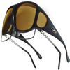 Aviator JP Fitovers - Matte Black - Yellow Lens (AV001Y) view 1