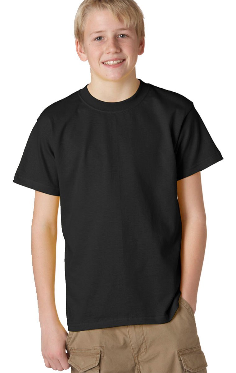 705B Anvil Youth Heavyweight Tee (Black) (S)