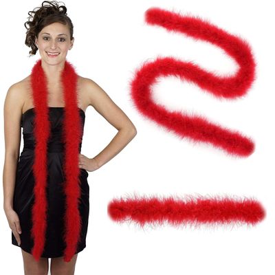 Zucker Marabou Boa Medium Weight Solid Color - Red