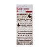COSMO CRICKET 4-1/4 Inch by 8-1/4 Inch Rub-A-Dub-Dub Rub-Ons, Honey Pie/Brown