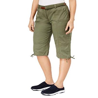 Karen S Belted Tie Hem Skimmers Olive Sprig 8