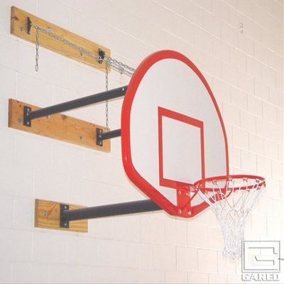 Gared Three-Point Wall Mount Series with 2-3' Foot Extension for Rectangular Board and Adjust-a-Goal