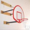 Gared Three-Point Wall Mount Series with 2-3' Foot Extension for Rectangular Board and Adjust-a-Goal view 1