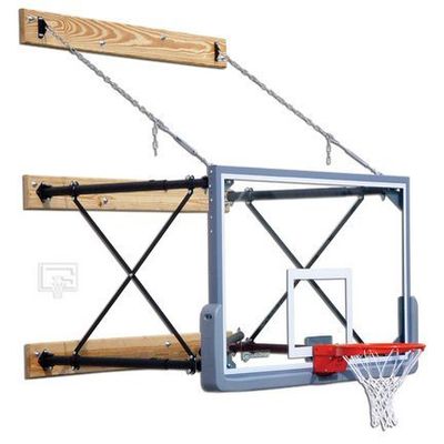 Gared Four-Point Wall Mount Series with 2-3' Foot Extension for Rectangular Board and Adjust-a-Goal