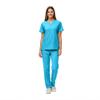 Women's Scrub Set - Medical Scrub Top and Pant, Water Blue, XXX-Large view 1